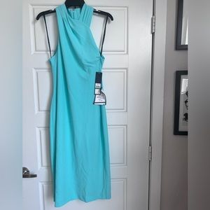 Bright Blue Rachel Roy Halter Cut Sheath Dress